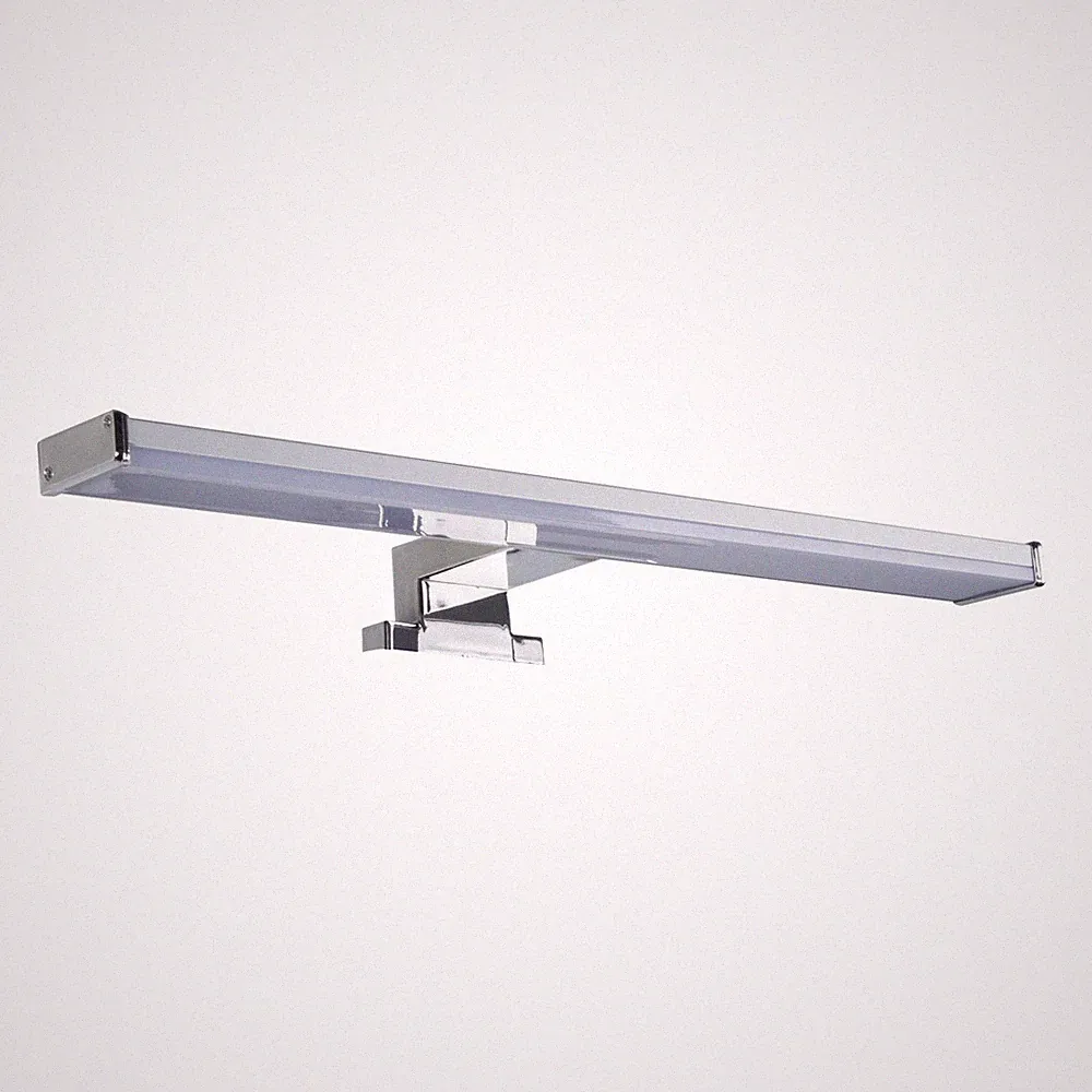 LED Spiegelleuchte silber IP44 Badleuchte warmweiß 8 W Spiegellampe LED 230V