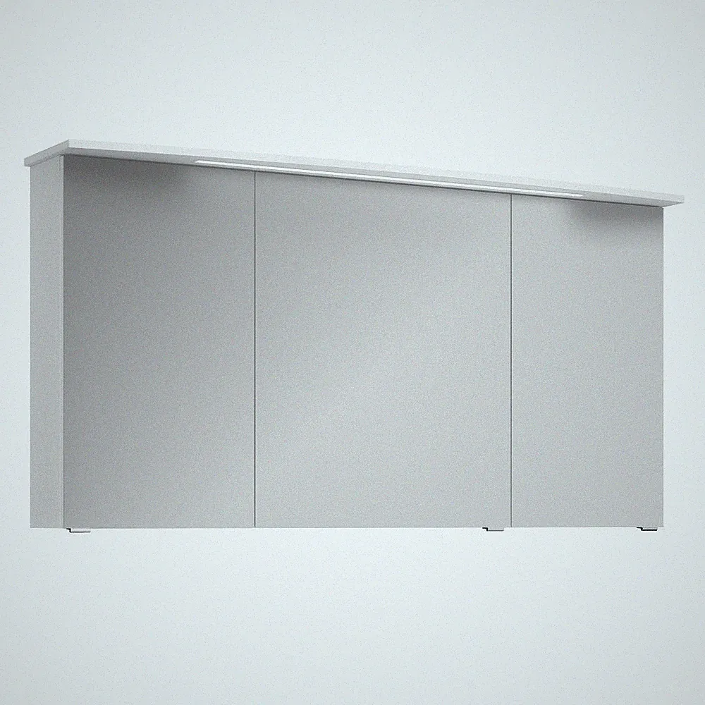 LED Spiegelschrank 142cm in weiß glänzend Badspiegel Badezimmerspiegel Badmöbel