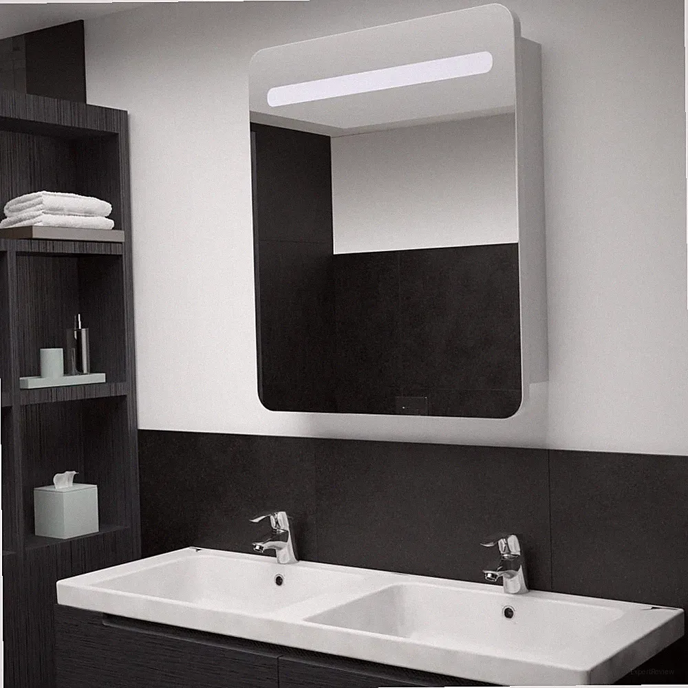 LED Spiegelschrank 68x9x80cm Badschrank Badspiegel Badezimmerspiegel vidaXL