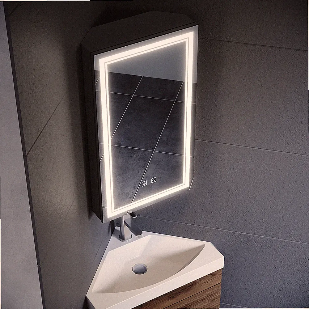 LED Spiegelschrank Bad 38.5cm Beschlagfrei Steckdose Spiegel Schrank Badschrank