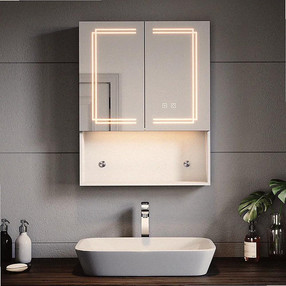 LED Spiegelschrank Bad mit Beleuchtung 60x75x13 Spiegel Badschrank Beschlagfrei