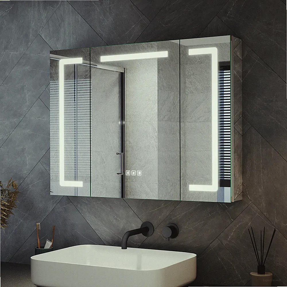 LED Spiegelschrank Bad mit Beleuchtung Beschlagfrei Steckdose Bluetooth 80x60cm