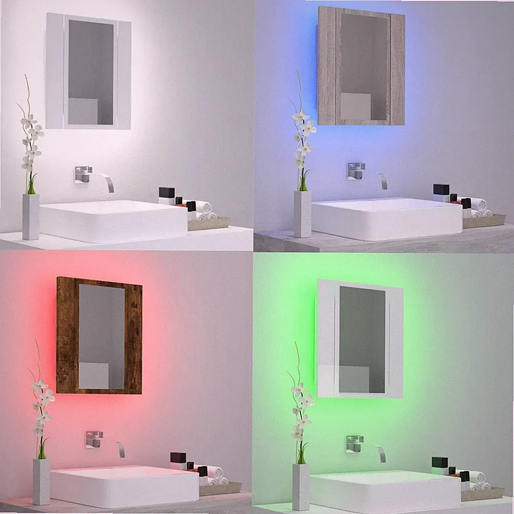 LED Spiegelschrank Bad mit Touch Badschrank Badspiegel Badlampe Schrankleucht DE