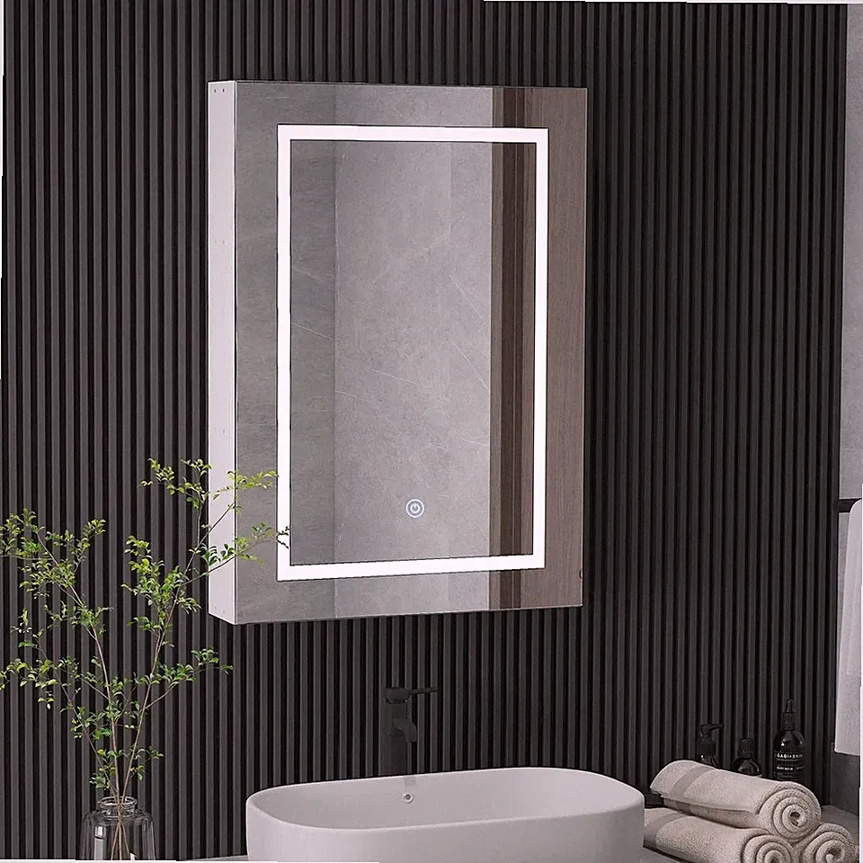 LED Spiegelschrank Badezimmerschrank mit LED Beleuchtung Badschrank Bad 50x70cm