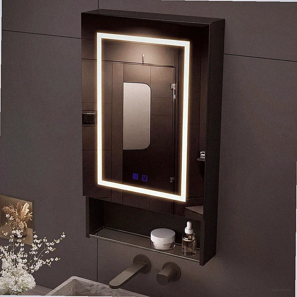 LED Spiegelschrank Badezimmerschrank, Modern Wandschrank fürs Bad