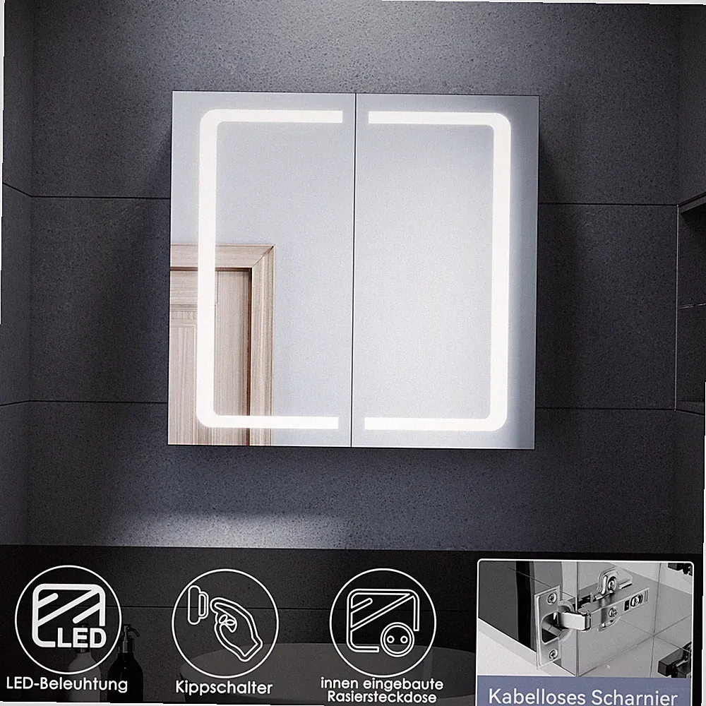 spiegelschrank 130 cm mit beleuchtung