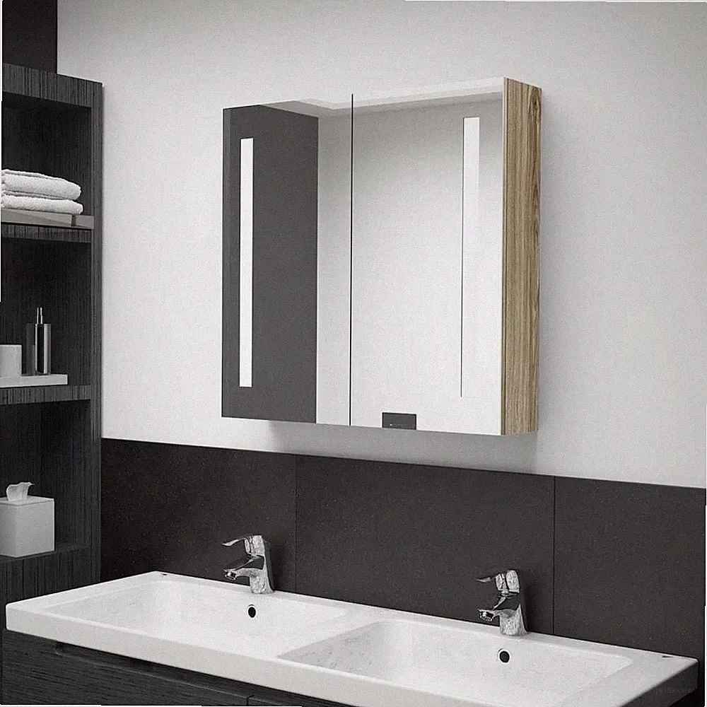 LED Spiegelschrank Badschrank Badspiegel Badezimmer mehrere Auswahl vidaXL
