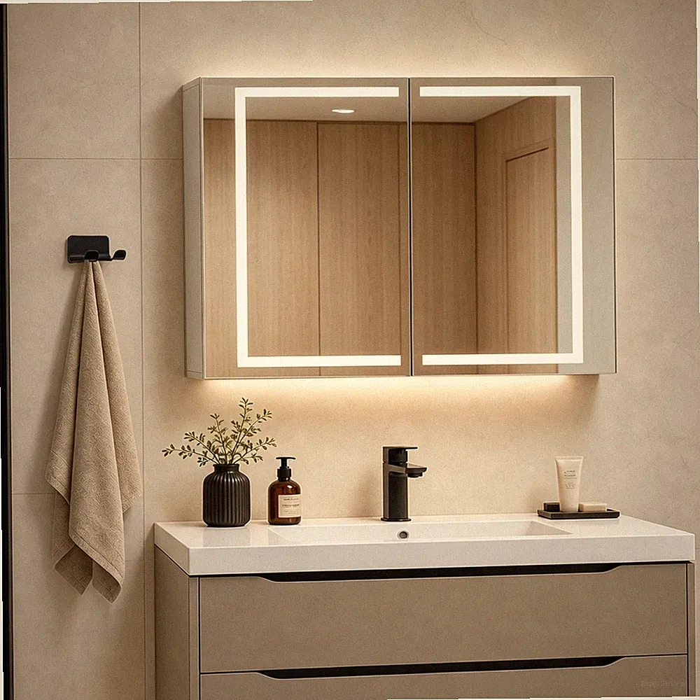 LED Spiegelschrank Badspiegel mit Steckdose Badschrank Beleuchtung Wandschrank