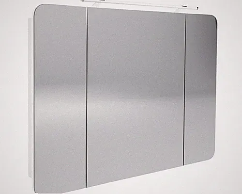 LED Spiegelschrank FACKELMANN Milano 110x78x15,5 cm weiß 3 Türen