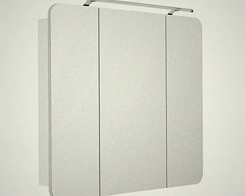 LED Spiegelschrank FACKELMANN Milano 90x78x15,5 cm weiß 3 Türen