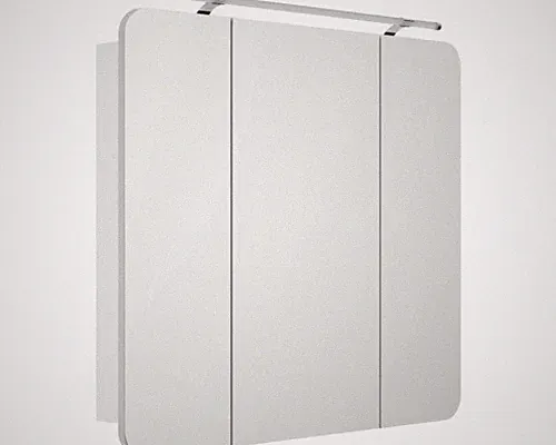 LED Spiegelschrank FACKELMANN Milano 90x78x15,5 cm weiß 3 Türen