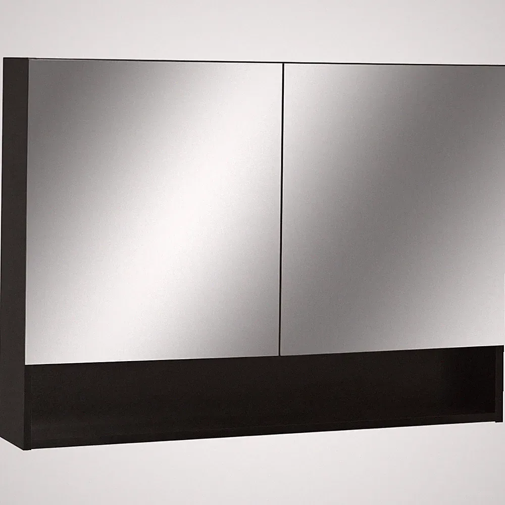 LED-Spiegelschrank fürs Bad | 3 Ablagen | 2-Türig | Badezimmer | 80 x 15 x 60 cm