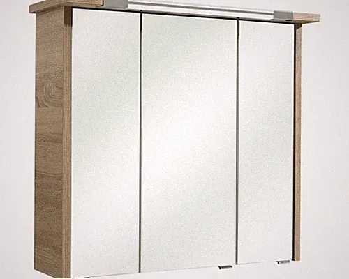 LED Spiegelschrank pelipal Prato II 75cm Eiche Natur quer 045.467569 IP 20