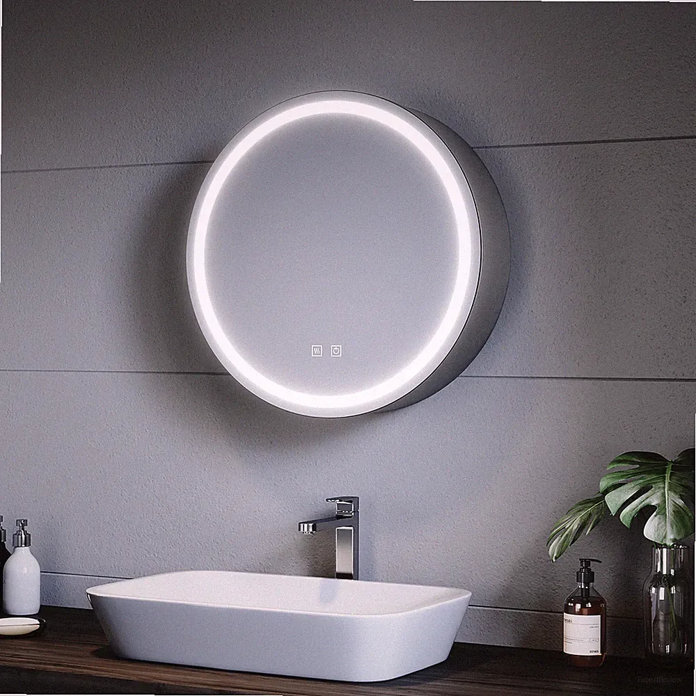 LED Spiegelschrank Rund 3 Lichtfarben Beschlagfrei Badschrank Spiegel Ø 60cm