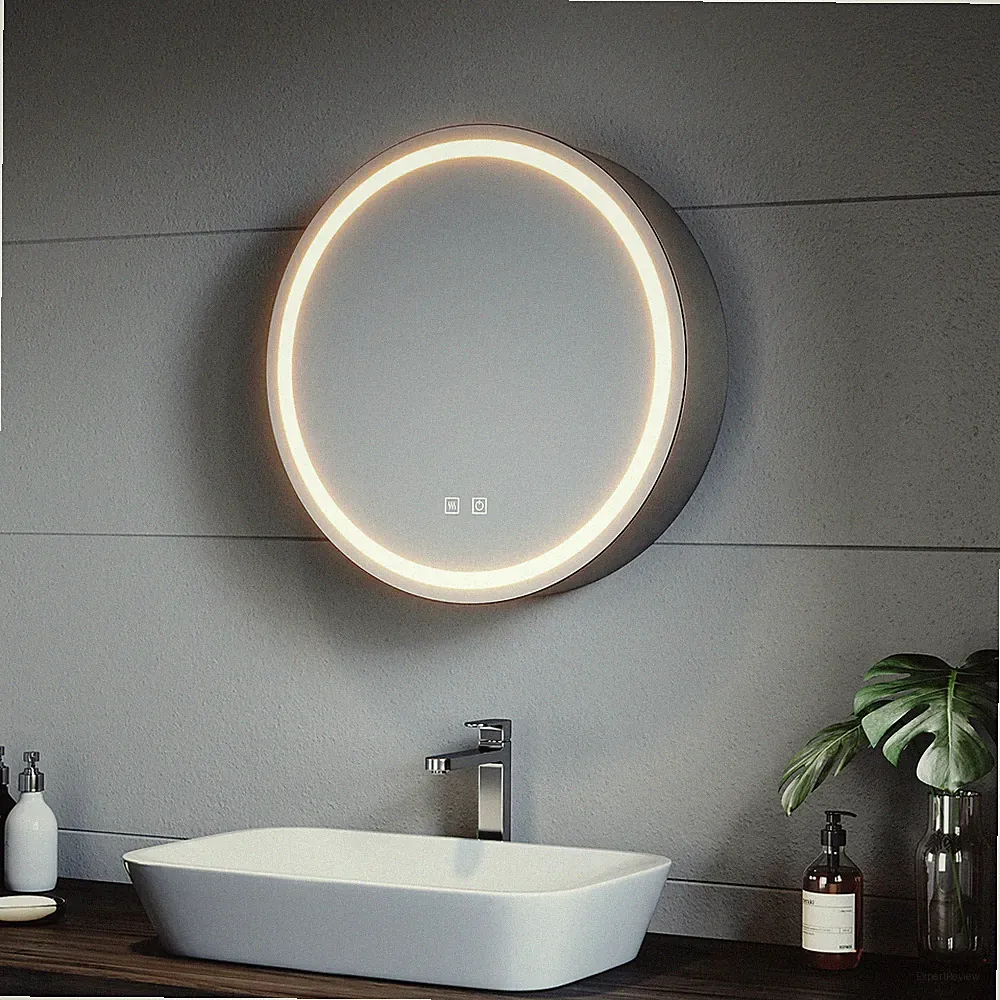 LED Spiegelschrank Rund Badezimmerschrank Wandschrank Steckdose Beschlagfrei 60