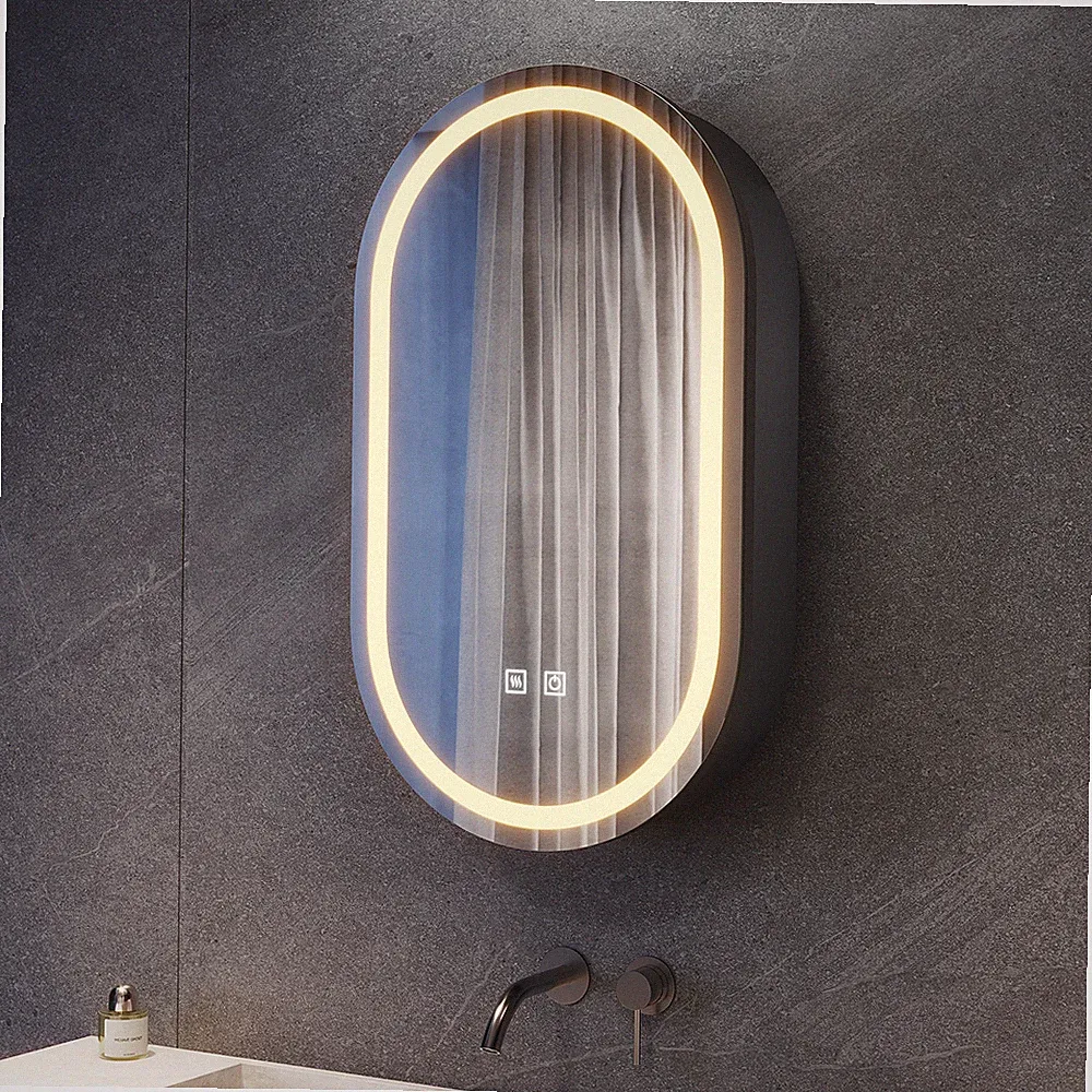 LED Spiegelschrank Spiegel Badezimmerschrank Bad Beschlagfrei Steckdose Touch 40
