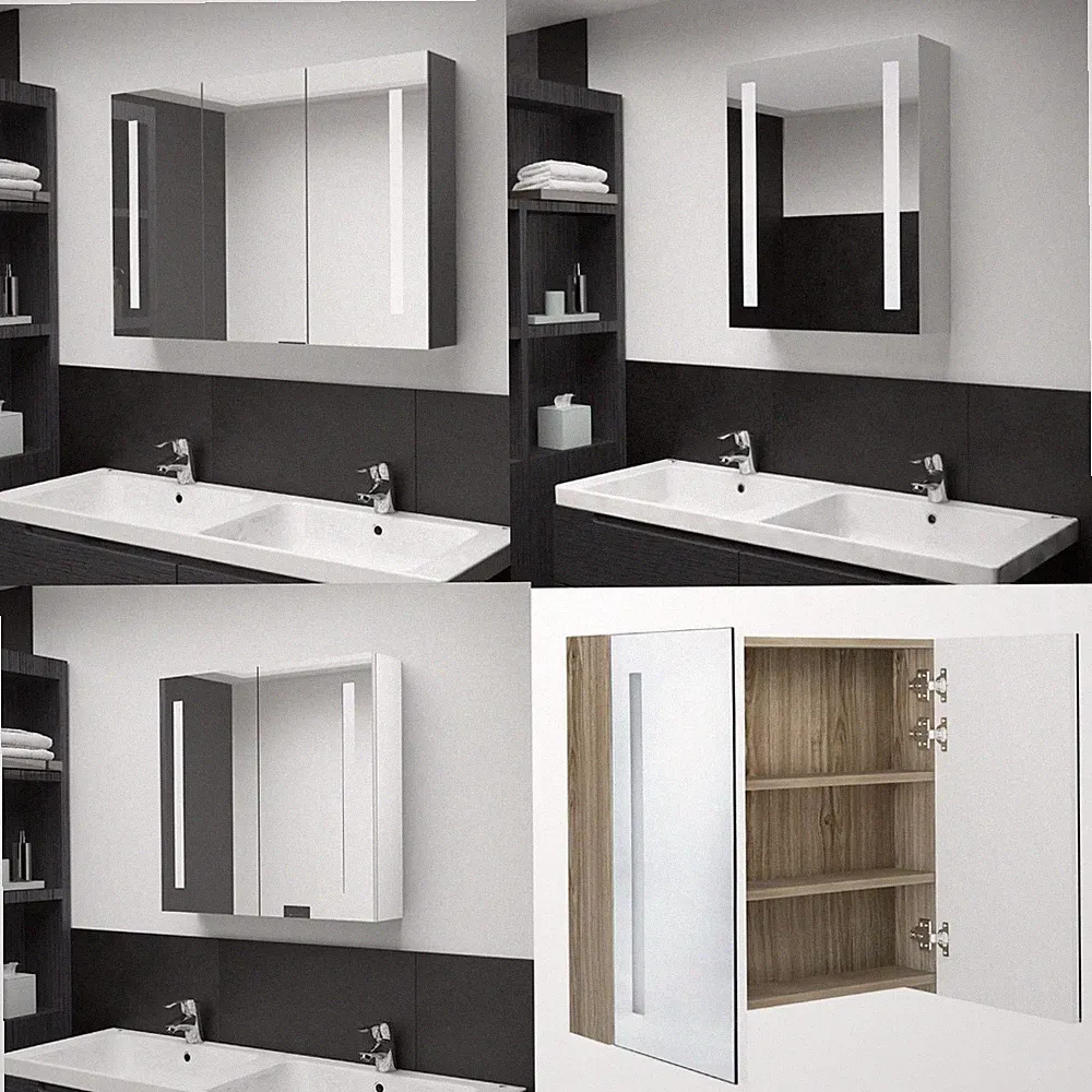 LED Spiegelschrank Spiegel Badschrank Badezimmerspiegel Badspiegel Hängeschrank