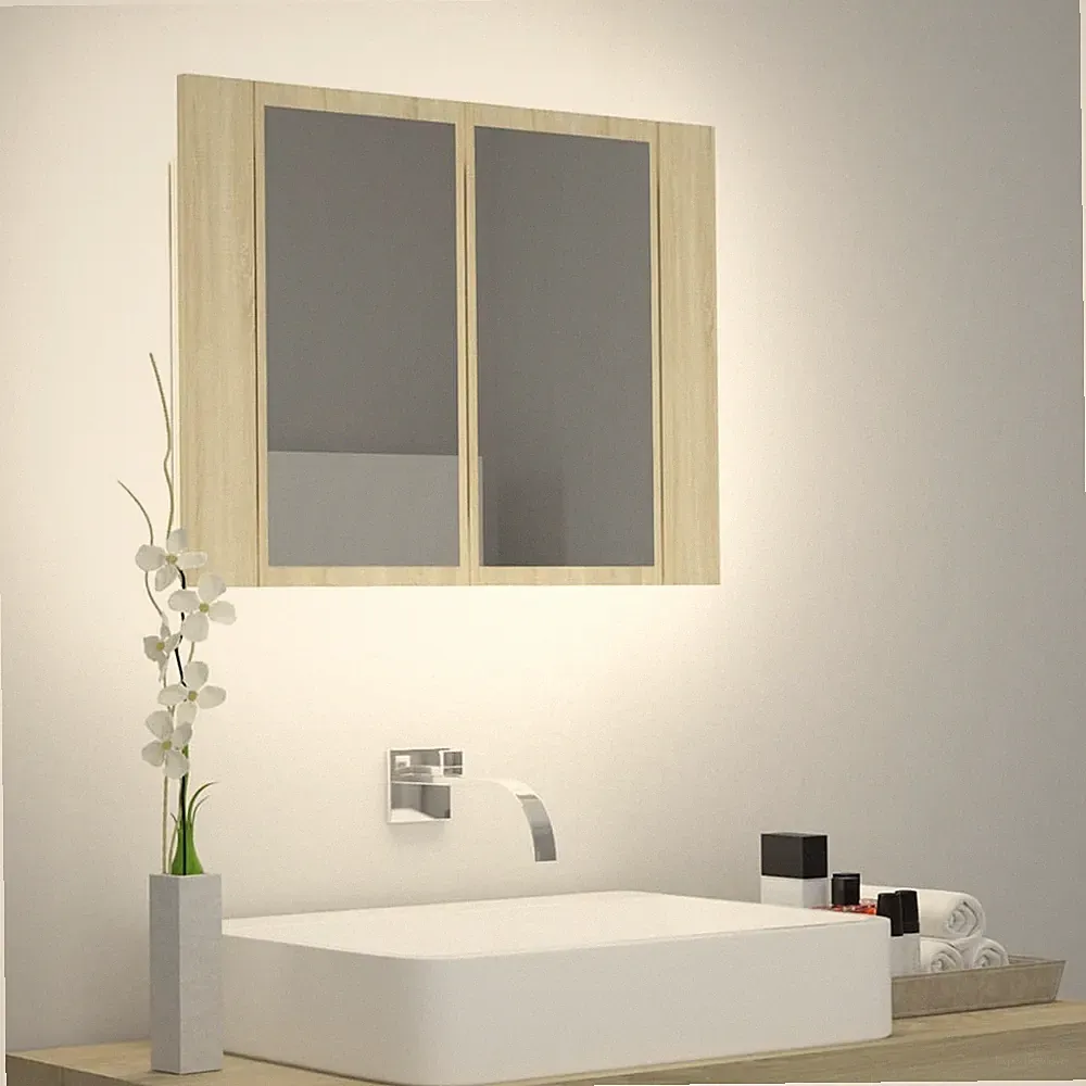 LED Spiegelschrank Spiegel Badschrank Badspiegel Badezimmer Hängeschrank 60cm