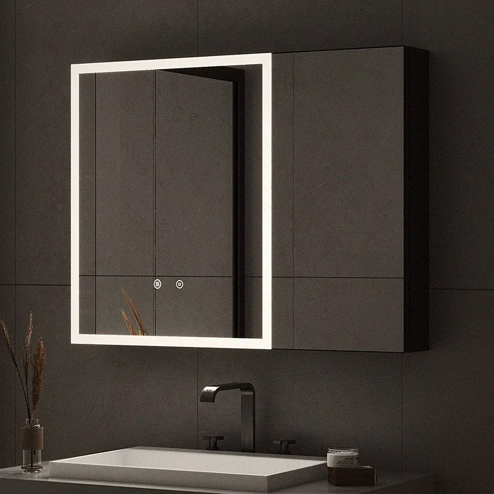 LED Spiegelschrank Spiegelschrank Badezimmer Schrank Kalt/Neutral/Warmweiß 60x80