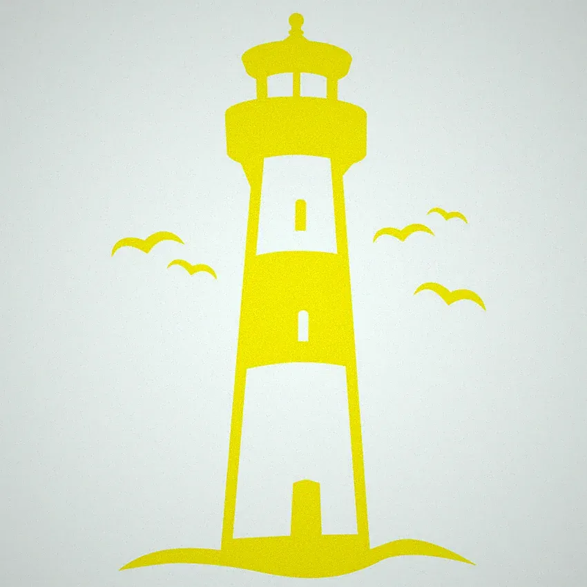 LEUCHTTURM AUFKLEBER Sticker Bad Deko Maritim Meer Spiegel Fliesen Glas Nordsee
