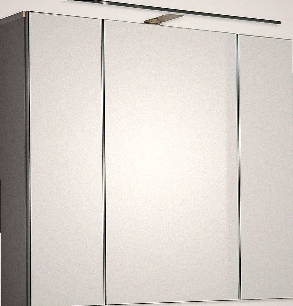 LINE Spiegelschrank Bad mit LED-Beleuchtung in Anthrazit - Badezimmerspiegel