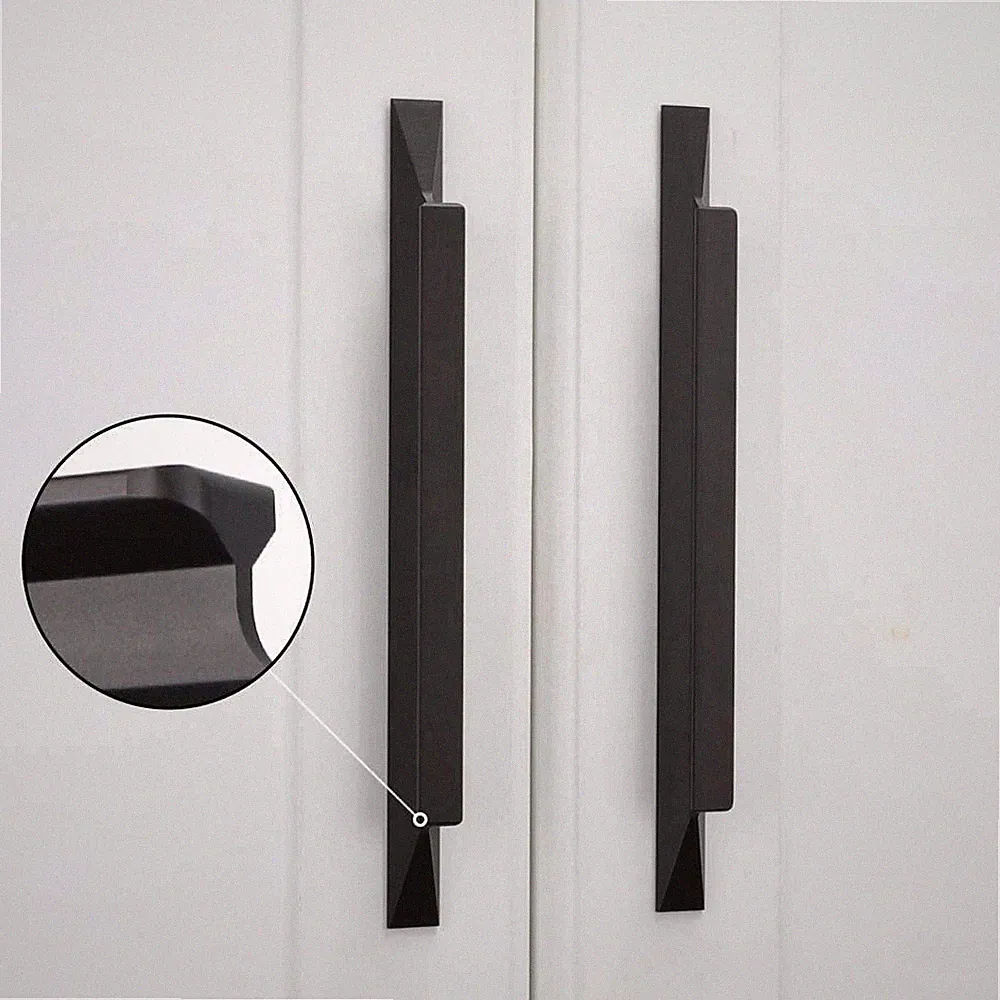 Lontan 10er Pack schwarze Küchenschrankgriffe 128 mm Küchentür schwarz Schrank