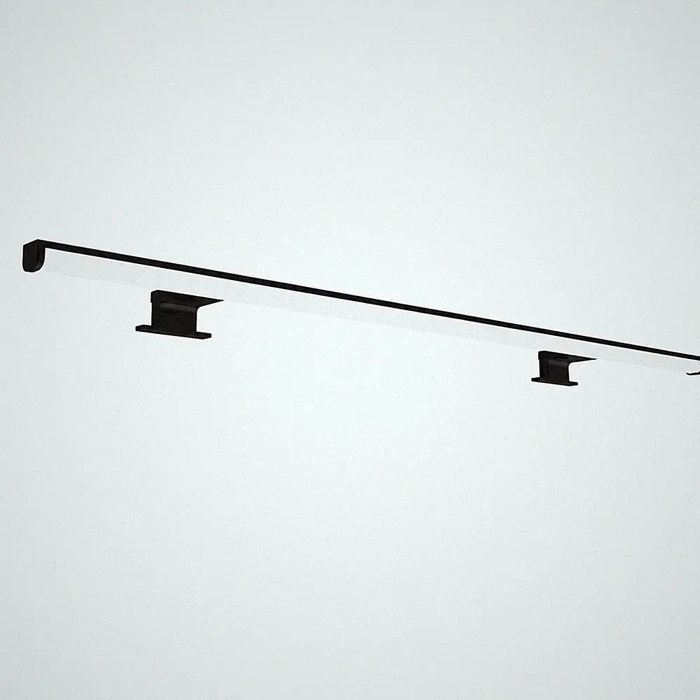 Lumenia LED Spiegelleuchte, 100cm, IP44, schwarz, energiesparend