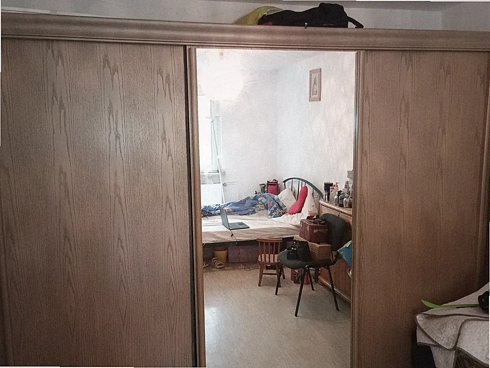 Massivholz Kleiderschrank Garderobenständer mit Organizer Und Spiegel