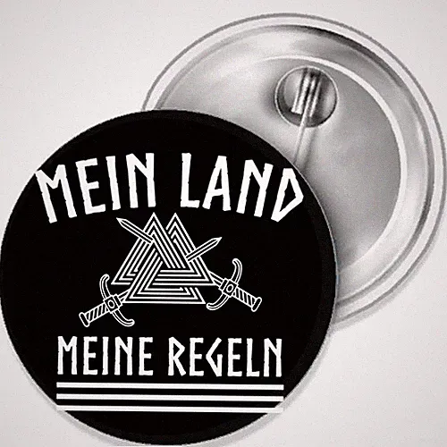 Mein Land-Meine Regeln W Button Anstecker Pin div. Größen Flaschenöffner Spiegel