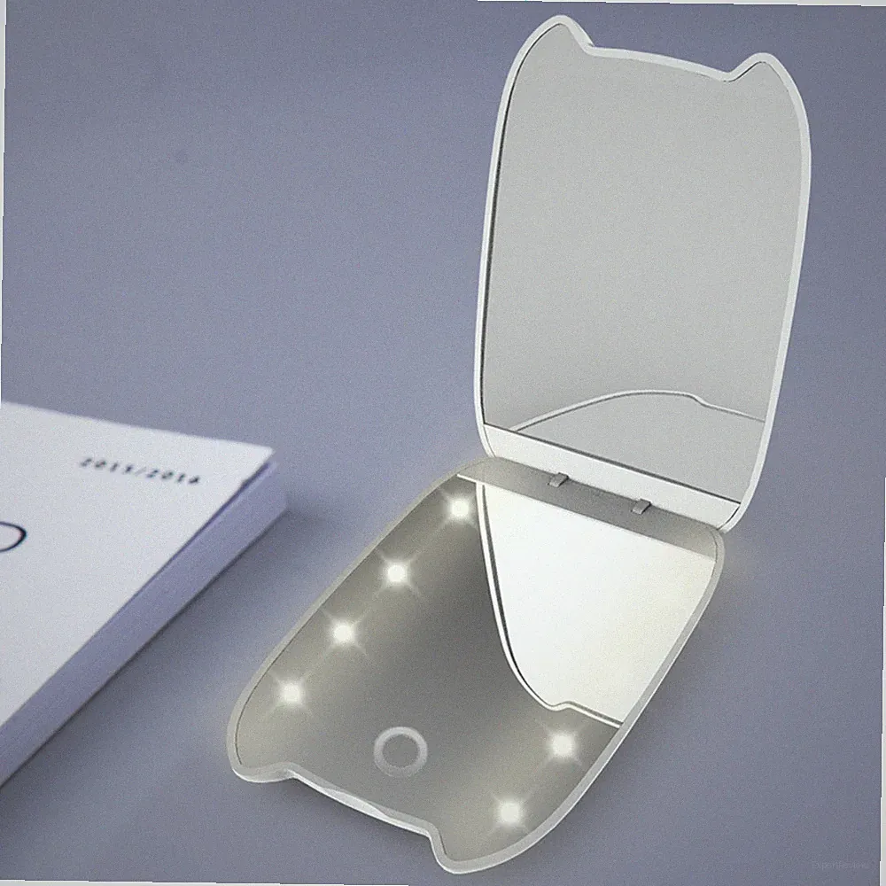 Mini Schminkspiegel doppelseitig Niedlich Tragbar Led Schminkspiegel P