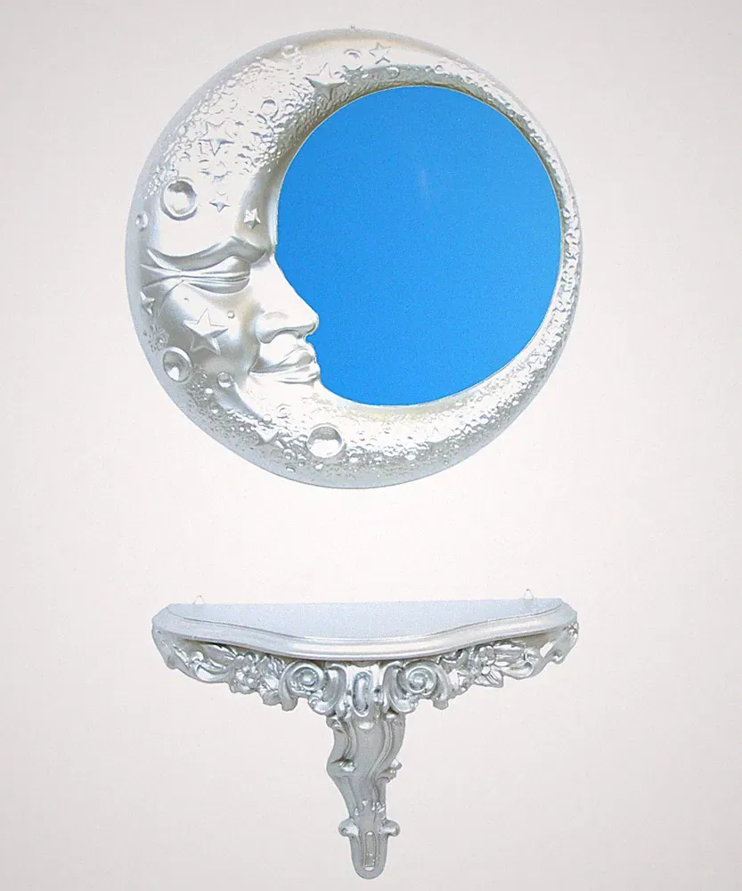 MONDSPIEGEL + WANDREGAL BAROCK STIL SHABBY CHIC FAKE VINTAGE