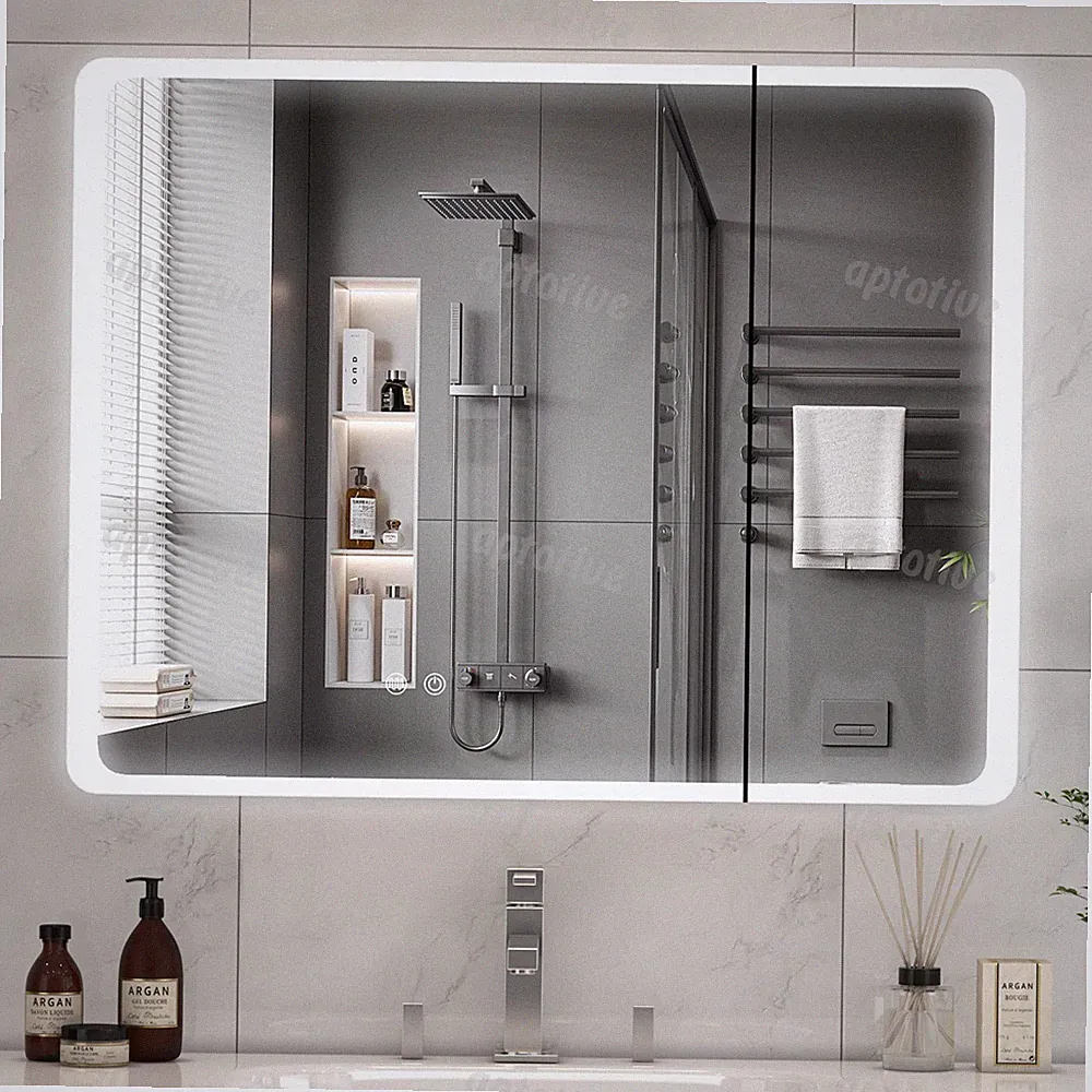 NEU Anti-Beschlag Spiegelschrank Bad Mit Led Beleuchtung Badezimmer Spiegelschra