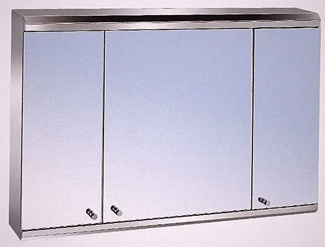 NEU LUXUS 3 TÜREN EDELSTAHL SPIEGEL BAD AUFBEWAHRUNG HÄNGESCHRANK 7039z