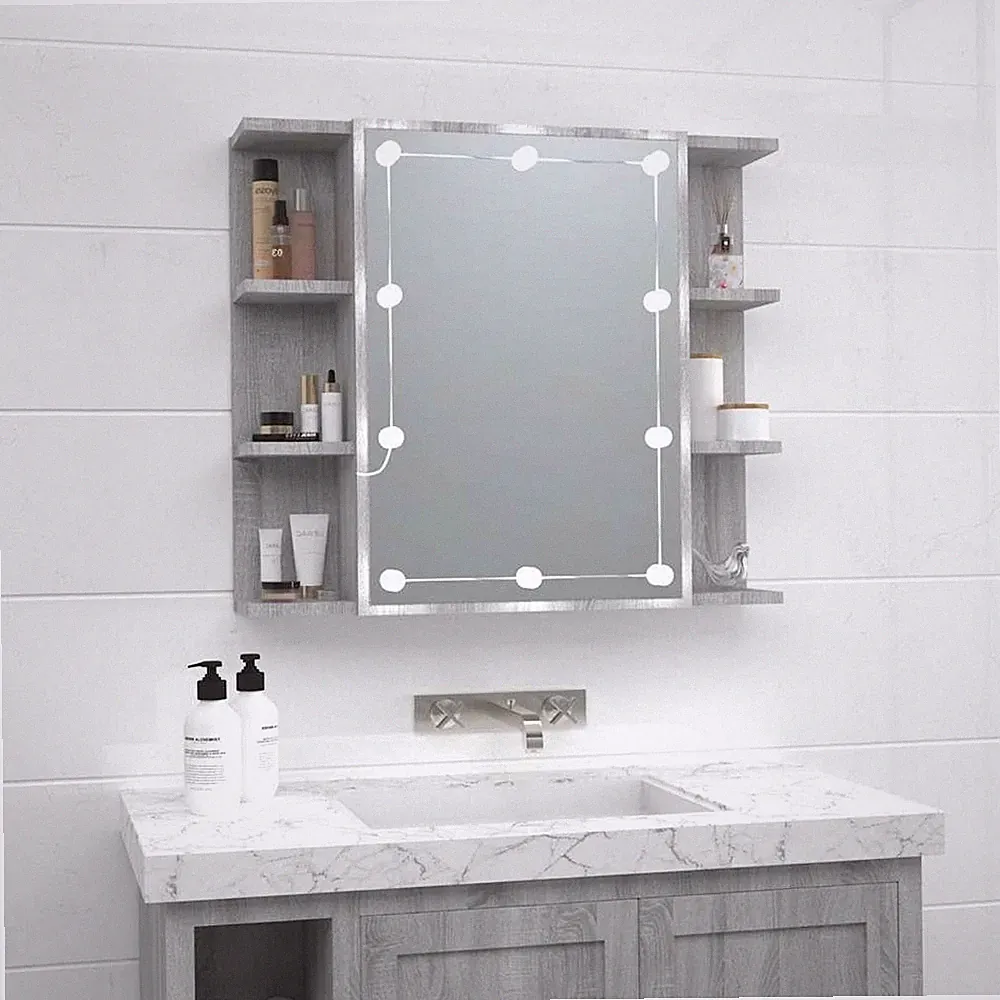 NEU Spiegelschrank LED Badspiegel Wandschrank Badezimmerschrank Spiegel vidaXL