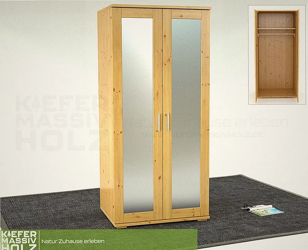 Nobis Spiegeltürenschrank Bio Kiefer – Stilvoller und praktischer Kleiderschrank
