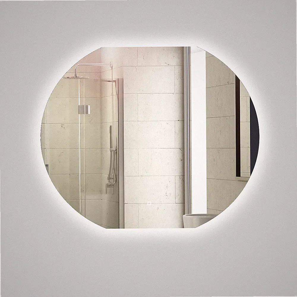 Ogomondo Spiegel 5mm Halbrund Hintergrundbeleuchtung LED Schalter Touch