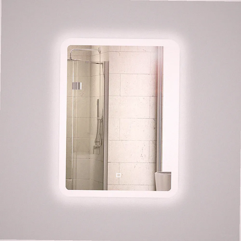 Ogomondo Spiegel 5mm Rechteckig Led Schalter Touch Aluminium MDF Bad