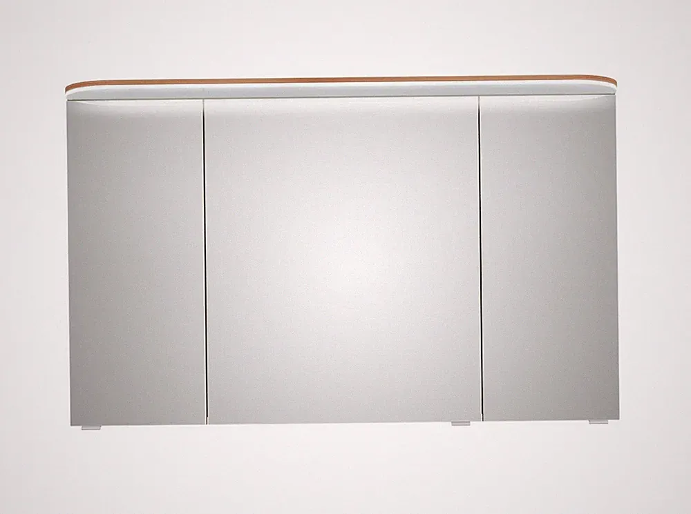 PELIPAL Balto Sprint Bad Möbel Spiegelschrank LED Riviera Eiche 120 cm