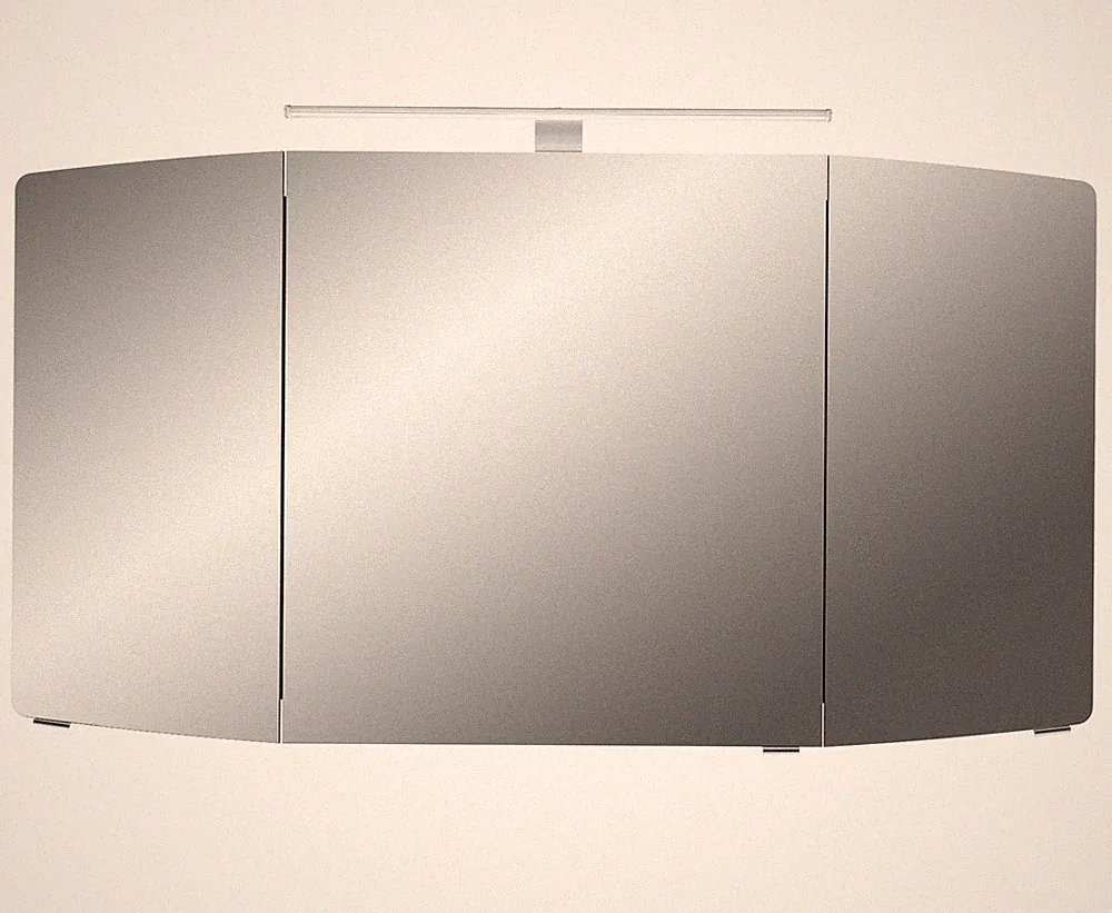 PELIPAL Cassca Sprint Bad Möbel, Spiegelschrank, LED, Riviera Eiche, 120 cm