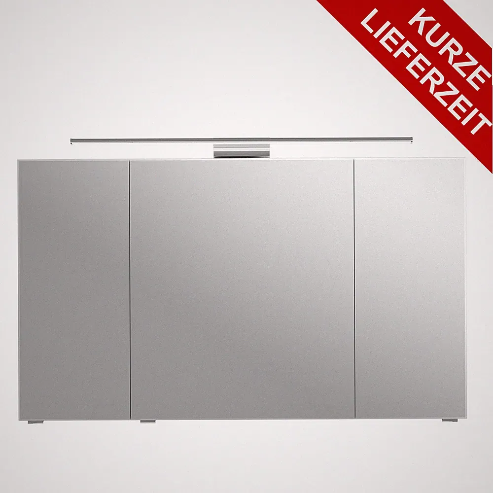 PELIPAL Solitaire 6005 Sprint Bad Möbel, Spiegelschrank, LED Graphit 120 cm