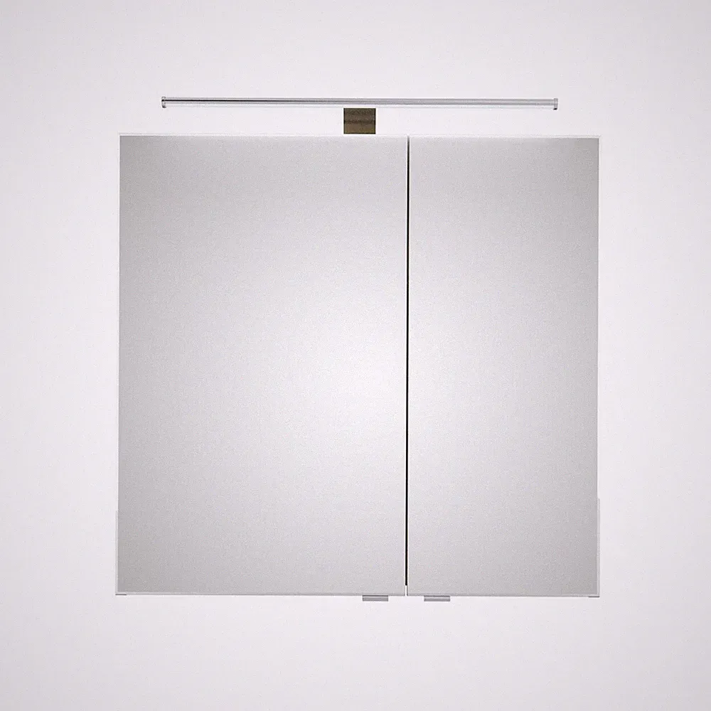 PELIPAL Solitaire 6005 Sprint Bad Möbel, Spiegelschrank, LED Riviera Eiche 75 cm
