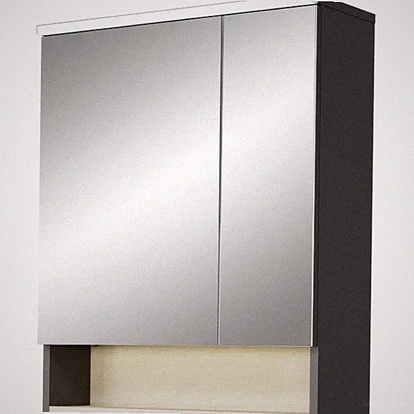 Pelipal Spiegelschrank Quickset 25-I LED-Kranzbeleuchtung Quarzgrau 60 cm