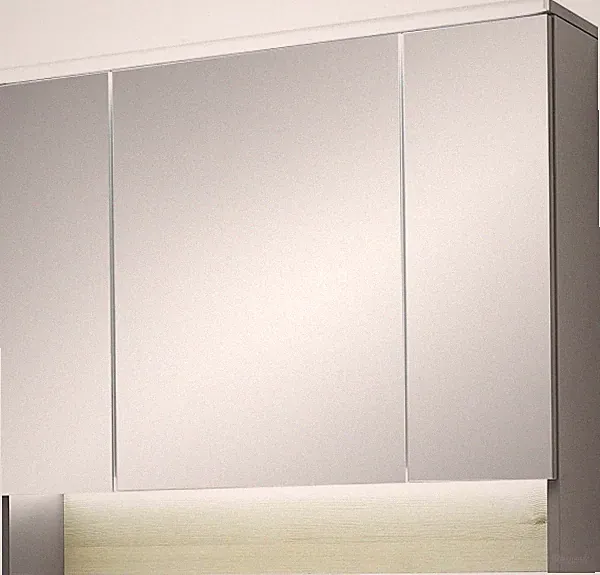 Pelipal Spiegelschrank Quickset 25-II LED-Kranzbeleuchtung Quarzgrau 80 cm