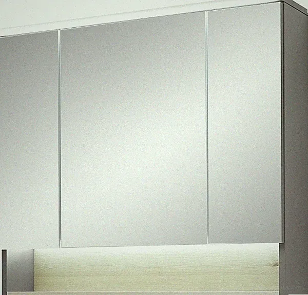 Pelipal Spiegelschrank Quickset 25-II LED-Kranzbeleuchtung Quarzgrau 80 cm