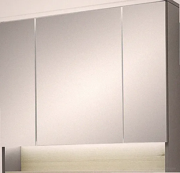 Pelipal Spiegelschrank Quickset 25-II LED-Kranzbeleuchtung Quarzgrau 80 cm