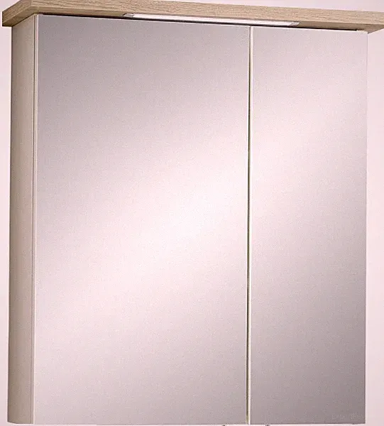 Pelipal Spiegelschrank Quickset 84-I LED-Kranzbeleuchtung Kaschmir/Riviera Eiche
