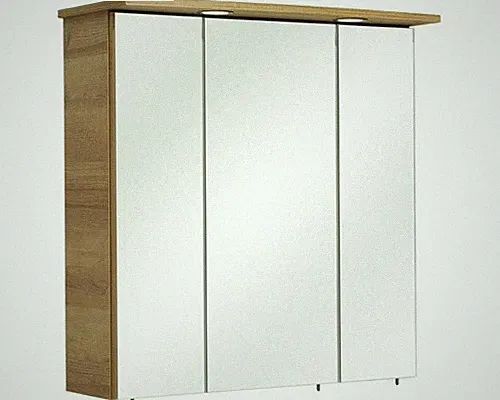 pelipal Spiegelschrank Quickset 919 65 x 20 x 72 cm eiche 3-türig LED IP 44