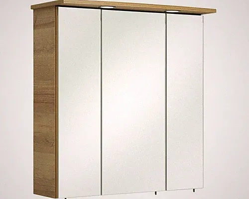 pelipal Spiegelschrank Quickset 919 65 x 20 x 72 cm eiche 3-türig LED IP 44