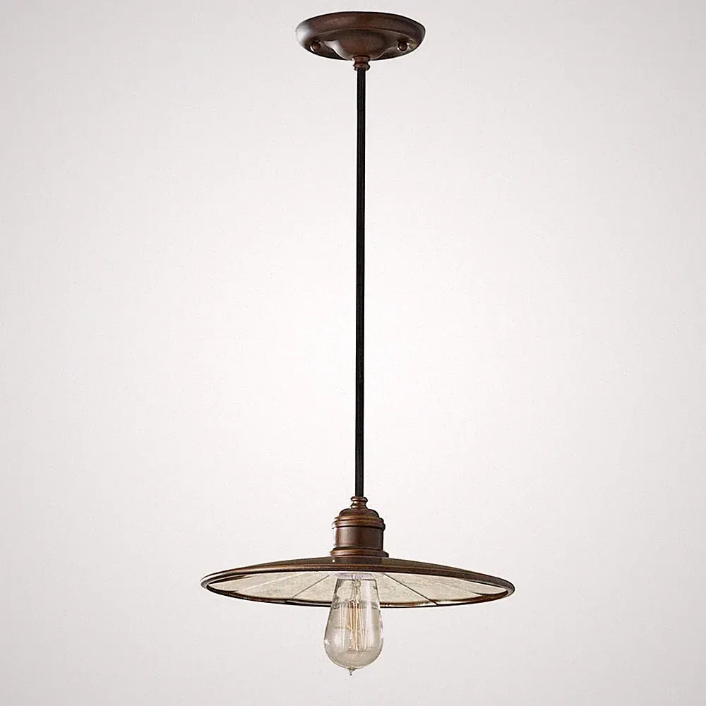 Pendellampe Deckenleuchte Hängelampe Esszimmerleuchte Bronze Stahl D 30,2 cm
