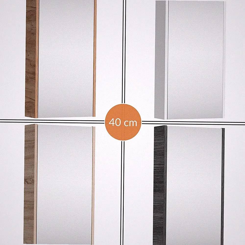 Planetmöbel Badezimmer Spiegelschrank 40 cm Wandspiegel Badschrank mit Spiegel